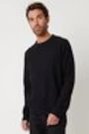 Threadbare Black Cable Knit Crew Neck Jumper - Image 1 of 1