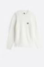 Tommy Jeans White Regular Fit Waffle Sweater - Image 1 of 1