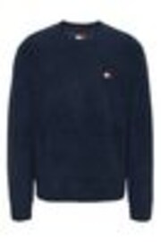 Tommy Jeans Blue Regular Fit Waffle Sweater - Image 1 of 1