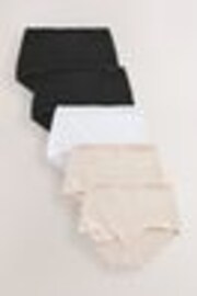 Black / Pastel Rose Nude / White Full Brief Rich Knickers 5 Pack - Image 1 of 1
