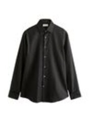 Noir - Slim Fit (Slim Fit) - Chemise élégante Signature 100% coton texturée - Image 1 of 1