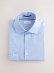Blue Regular Fit Signature 100% Cotton with Textured Smart Shirt - Image 1 of 1