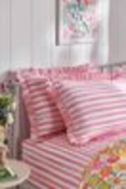 Lucy Tiffney Painted Stripe Ruffle 180 Thread Count Pillowcase Set of 2 - Imagen 1 de 1
