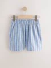 Blue 100% Cotton Stripe Shorts (3-16yrs) - Image 1 of 1
