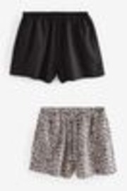 Black/Animal Boy Shorts 2 Pack With Linen - Image 1 of 1