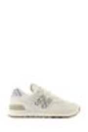 New Balance Cream/Black Womens 574 Trainers - Image 1 of 1