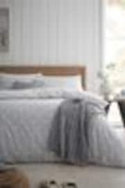 Catherine Lansfield Silver Grey Brushed 100% Cotton Polka Dot Duvet Cover Set - Image 1 of 1
