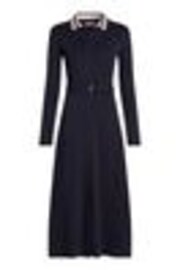 Tommy Hilfiger Blue Detail Belted Long Sleeved Polo Dress - Image 1 of 1