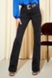 Friends Like These Black Petite High Waist Pocket Flare Jeans - Image 1 of 1