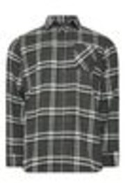 BadRhino Big & Tall Grey Longsleeve Checked Shirt - Image 1 of 1