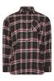 BadRhino Big & Tall Black Longsleeve Checked Shirt - Image 1 of 1