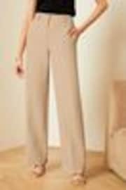 Love & Roses Camel Petite High Waist Wide Leg Tailored Trousers - Image 1 of 1