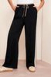 Friends Like These Black/Cream Wide Leg Tailored Side Stripe Trousers - Image 1 of 1