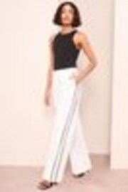 Friends Like These Ivory Wide Leg Tailored Side Stripe Trousers - Image 1 of 1