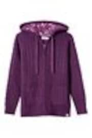 Joe Browns Sloe Joes Cosy Cable Knit Full Zip s kapuco pletena jopa - Slika 1 iz 1