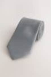 Grey Slim Textured Tie - Image 1 of 1