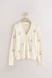 Floral Embroidery Soft Touch Button Up Knitted Cardigan - Image 1 of 1