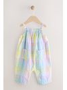 Multi Stripe Baby 100% Cotton Woven Dungarees (0mths-3yrs)