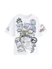 Graffiti blanc - Relaxed Fit Short Sleeve Graphic Print T-Shirt (3-16yrs) - Image 1 de 1