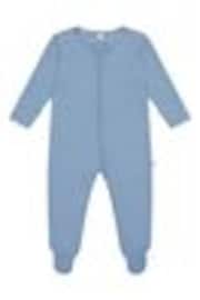 MORI Cotton and Bamboo Ecru Waffle Zip-Up Sleepsuit - Image 1 of 1