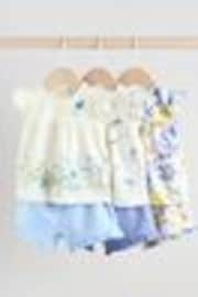 Blue/White Floral Baby Frill T-Shirt and Shorts Set 6 Piece - Image 1 of 1