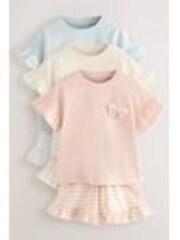 Blue Top and Shorts Set 3 Pack (3mths-7yrs) - Image 1 of 1