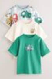 Green Transport Digger Short Sleeve T-Shirts 3 Pack (3mths-7yrs) - Image 1 of 1