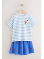 Blue Character 100% Cotton T-Shirt and Skirt Set (3mths-7yrs) - Image 1 of 1