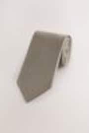 Neutral Brown Slim Textured Tie - Image 1 of 1