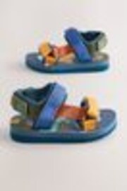 Blue Dinosaur Standard Fit (F) Touch Fastening Adjustable Strap Tape Trekker Sandals - Image 1 of 1