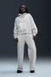 Nike Light Wood Natural Phoenix Fleece High Waisted Wide Leg Joggers - Image 1 of 1