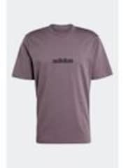 adidas Brown Essentials Linear Single Jersey 100% Cotton T-Shirt - Image 1 of 1
