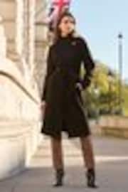 Friends Like These Black Petite Funnel Wrap Coat - Image 1 of 1