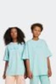 Verde - Camiseta oversize de algodón 100 % con diseño de trébol de adidas originals - Imagen 1 de 1