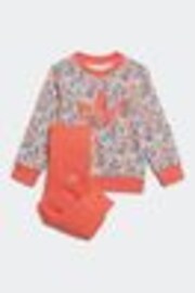 adidas originals White Blue Floral Liberty London Crew Tracksuit - Image 1 of 1
