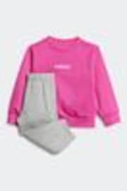 adidas Pink Essentials Logo Tracksuit - Image 1 of 1