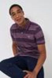 Crew Clothing Company Red Oxford Stripe Polo Shirt - Image 1 of 1