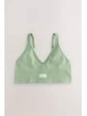 self. Matcha Green Seamfree Sports Crop Top - Image 1 of 1