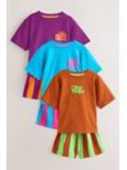 Multi Bright Transport - Kratke pižame 3 paket (9mesec-12leto) - Slika 1 iz 1