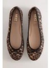 Leopard Animal Print Standard/Wide Fit Forever Comfort® Ballerinas Shoes - Image 1 of 1