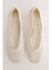 Neutral Forever Comfort® Square Toe Crochet Ballerinas - Image 1 of 1