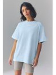Nike Light Blue Tint Oversized Mini Swoosh Sportswear T-Shirt - Image 1 of 1