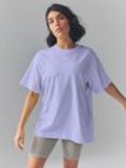 Nike Lilac Ice Oversized Mini Swoosh Sportswear T-Shirt - Image 1 of 1