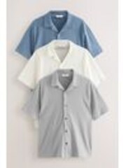 Blue / Ecru / Grey - Set van 3 jersey poloshirts met korte mouwen - Image 1 of 1