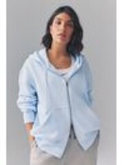 Nike Light Blue Tint Oversized Mini Phoenix Fleece Swoosh Full Zip Hoodie - Image 1 of 1
