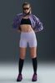 Сиреневый со льдом - Nike 5" байкерские шорты с завышенной талией - Изображение 1 из 1