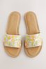 Pink Leather Standard/Wide Fit Forever Comfort® Beaded Flower Mules - Image 1 of 1