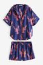 Their Nibs Navy Lobster Love Oversized Short Pyjama Set - Image 1 of 1