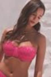 Pink Lace Wired Bandeau Bikini Top - Image 1 of 1