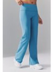 Nike Smokey Blue One High Waisted Fold Over Flared Leggings - Image 1 of 1